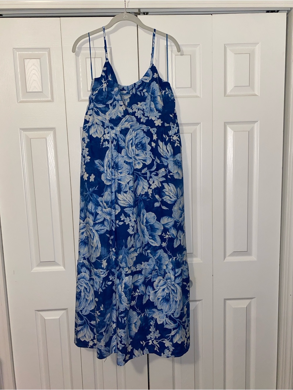 Joie Gorgeous Blue & White Floral Maxi Dress